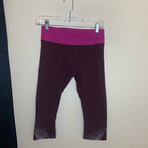 Lululemon tight stuff crop leggings size 6